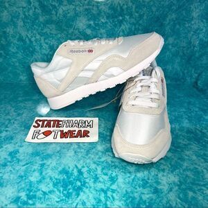 Reebok Classic Nylon White Egret Men’s Low Top Athletic Shoes